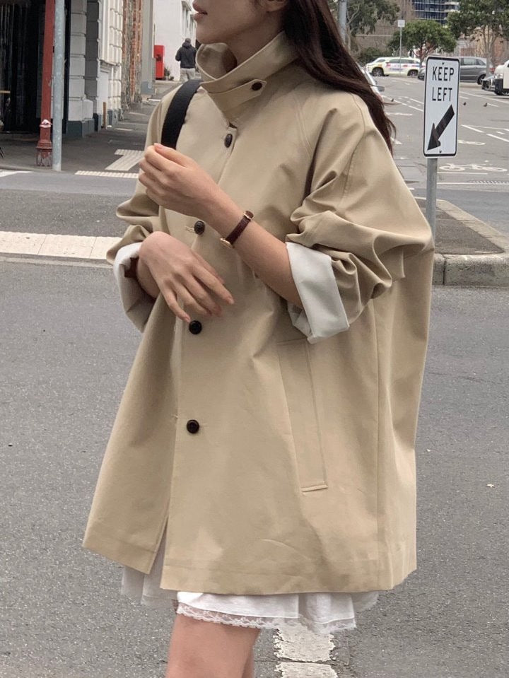 簡約翻領風衣