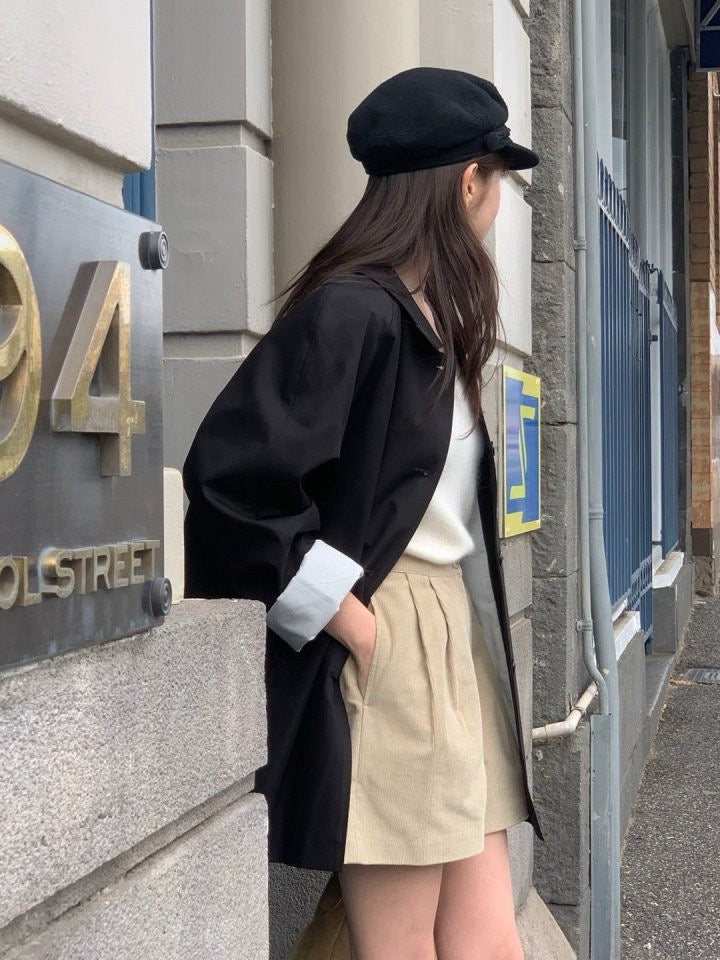 簡約翻領風衣